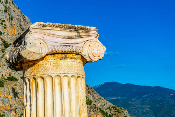 istock an old column situated at the ancient Delphi site in Greece 1140623390