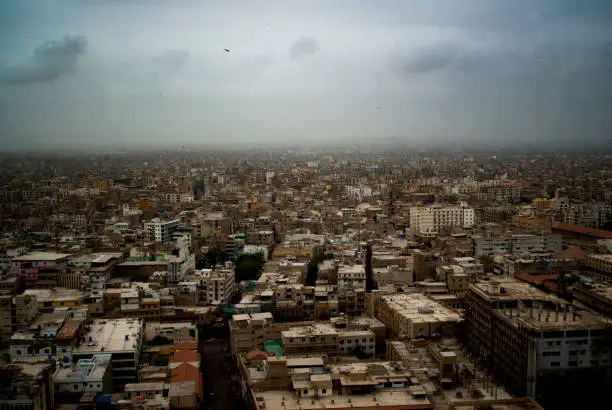 An image of Karachi's most populated area.