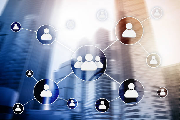 istock HR - Human resources management concept on blurred business center background. 1140623792
