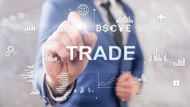 istock Stock trading candlestick chart and diagrams on blurred office center background. 1140624440