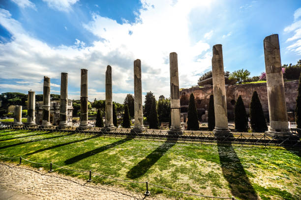 Roman Forum Aqueduct Pillars Outside The Colosseum