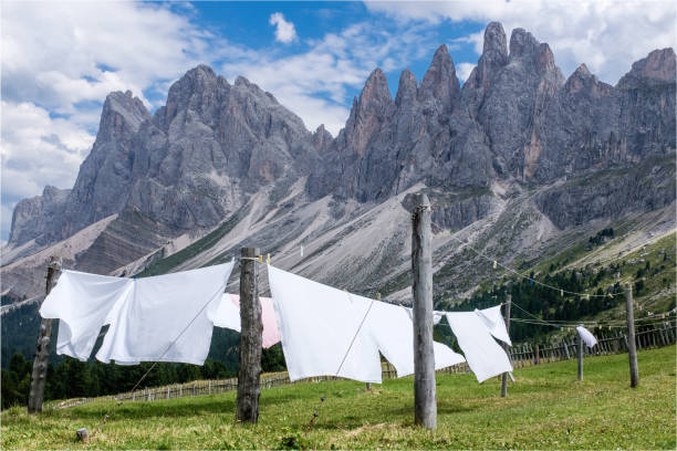 istock Washing line blowing in the wind 1140629036
