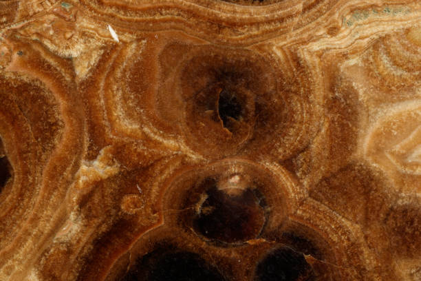 istock Macro stone mineral onyx marble on a black background 1140629263