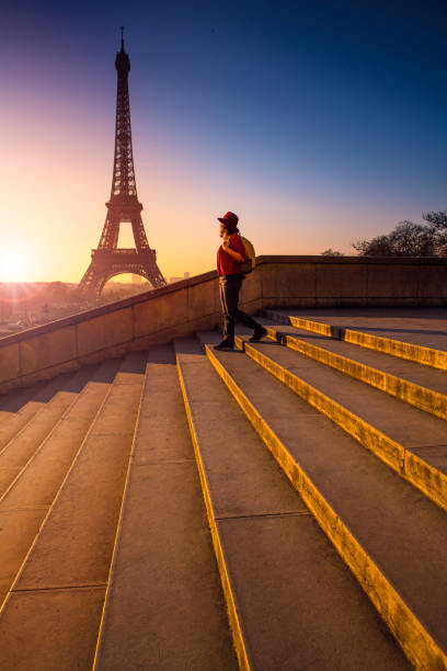 istock Tourist exploring Eiffel Tower Paris France 1140635280