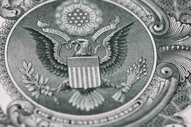 istock Closeup of back side of 1 dollar bill 1140640308