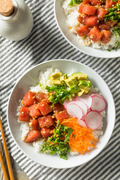 istock Homemade Ahi Tuna Poke Bowl 1140641868