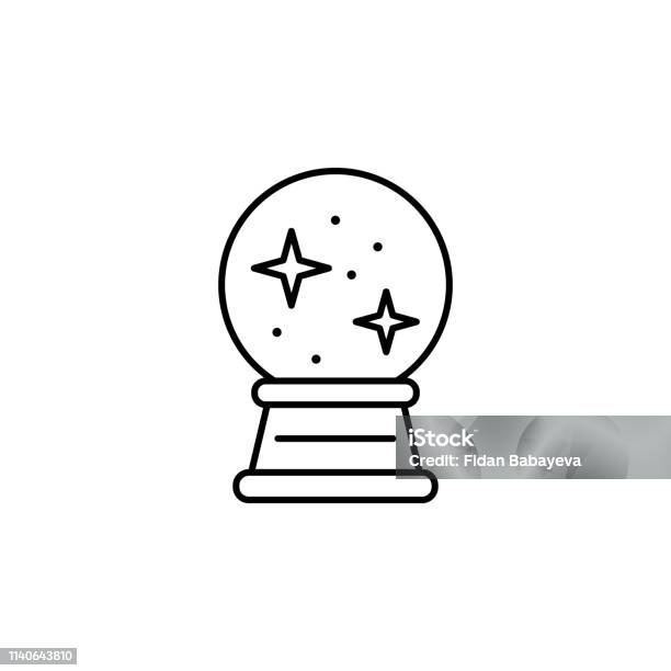 Magic Crystal Outline Icon Signs And Symbols Can Be Used For Web Logo Mobile App Ui Ux Stock Illustration - Download Image Now