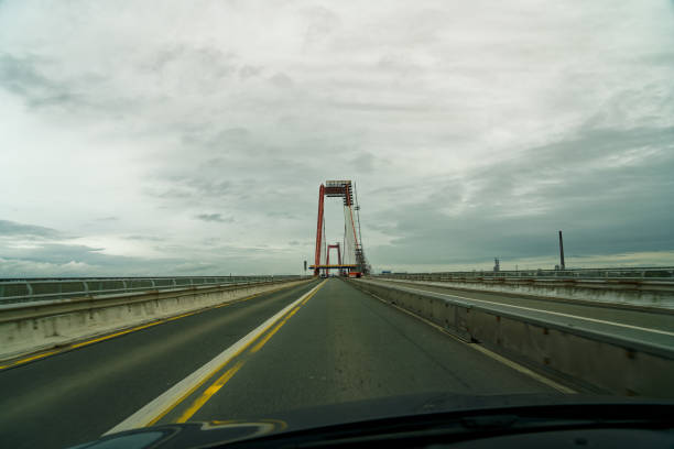istock major construction site emmericher rhine bridge, emmerich, germany, view from the car 1140645778