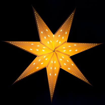 Christmas star with black background