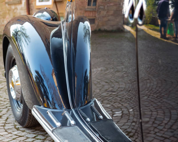 istock Old vintage car detail. Color image 1140651218