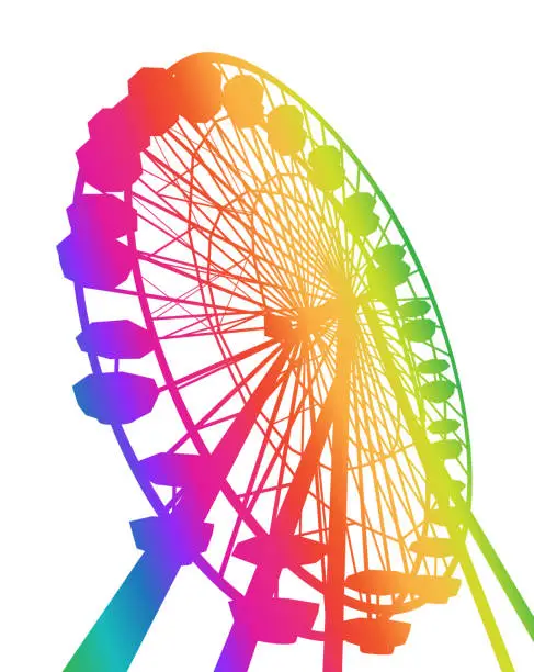 Vector illustration of Ferris Rainbow
