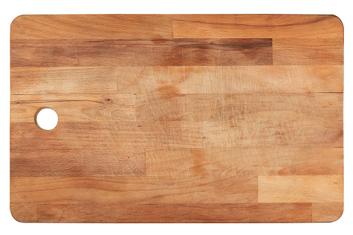 tablero de madera de la cocina en blanco photo