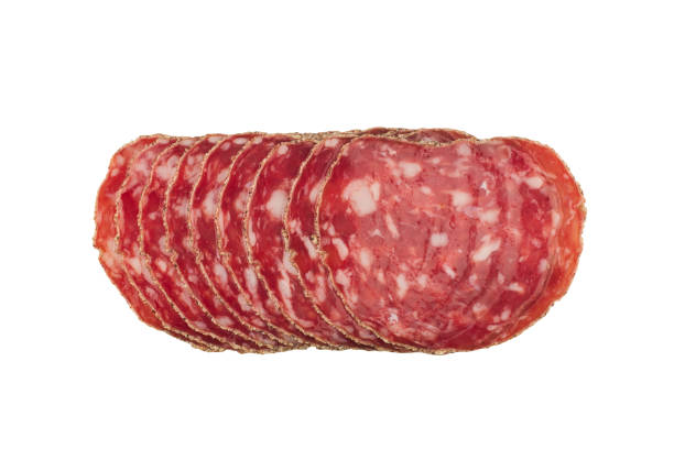 istock salami sausages slices isolated on white 1140654185