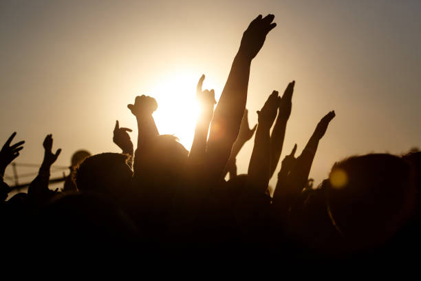 istock People celebrating on an summer open air. 1140657767