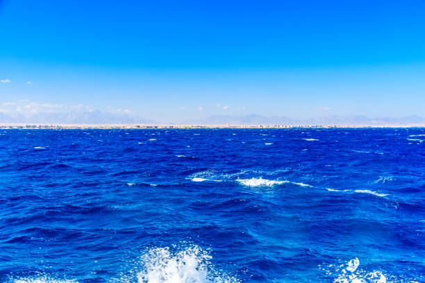 Panoramic view on Hurghada city from Red sea