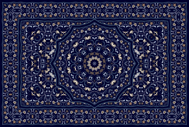 illustrations, cliparts, dessins animés et icônes de tapis de couleur persane. - carpet rug persian rug persian culture