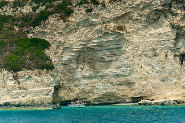 istock Corfu, Paxos Island Coast, high cliffs by the sea. 1140661995