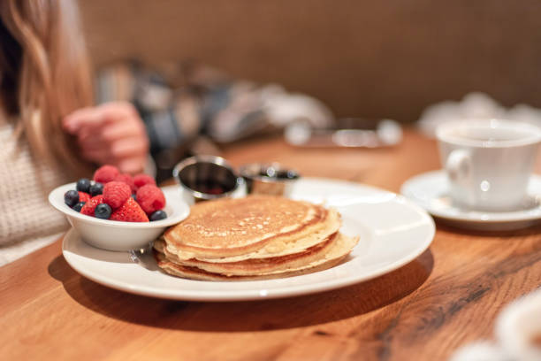 istock Pancakes and fresh berries for breakfast 1140671544