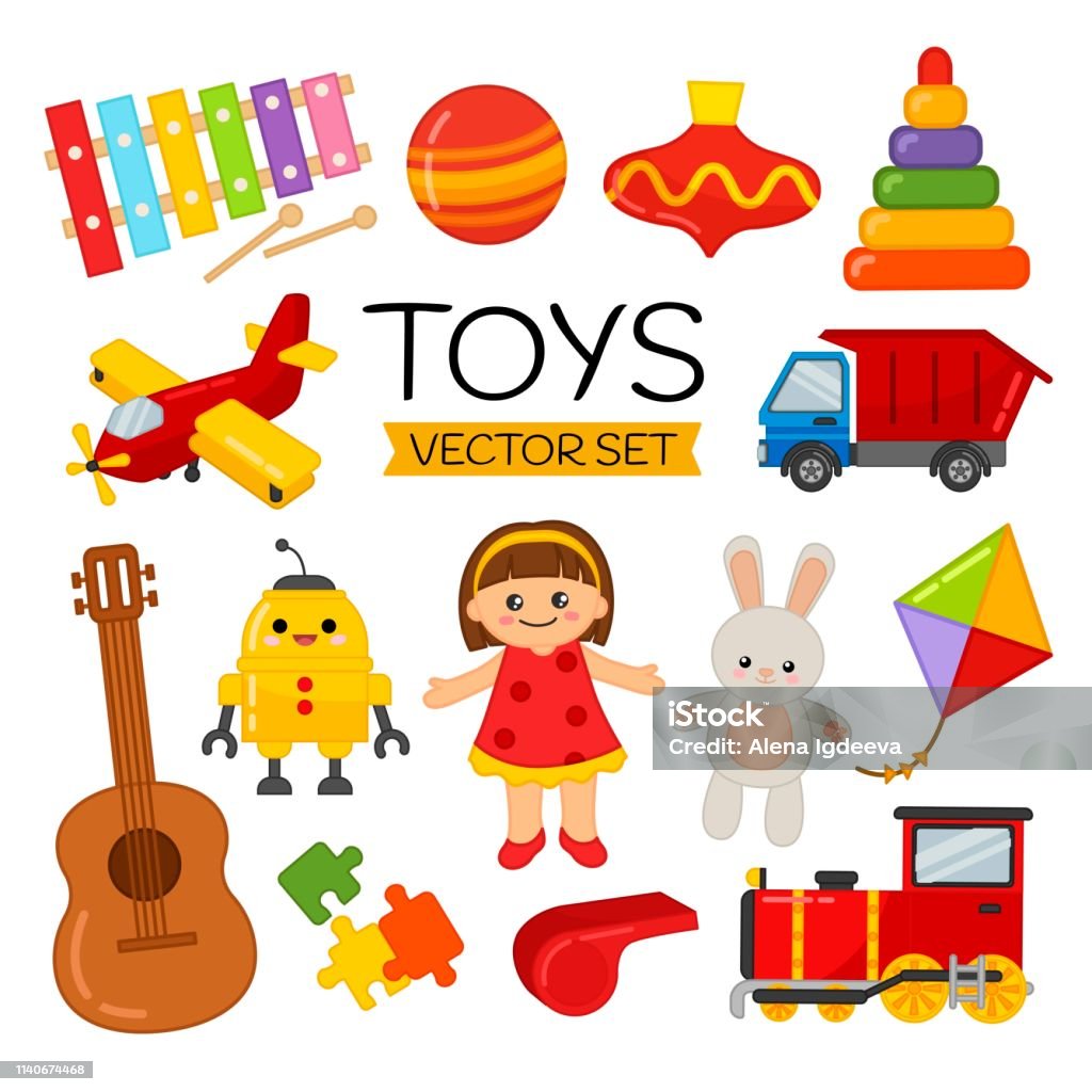 Ilustración de Conjunto Vectorial De Juguetes De Dibujos Animados Para Niños y más Vectores Libres de Derechos de Juguete - iStock Ilustración de Conjunto Vectorial De Juguetes De Dibujos Animados Para Niños y más Vectores Libres de Derechos de Juguete - iStock
