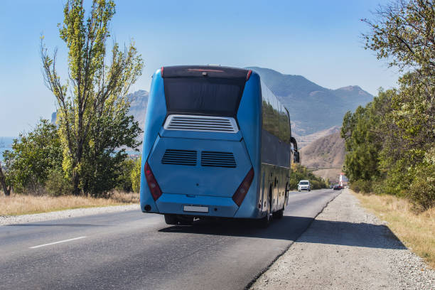 istock Bus Rides on the Picturesque mountain highway 1140680134