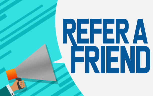 istock Megaphone with refer a friend speech bubble 1140681653