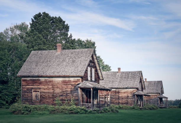 istock Abandoned village with old houses 1140682816