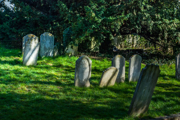 istock tombstones at the Old  Cemetery 1140683151
