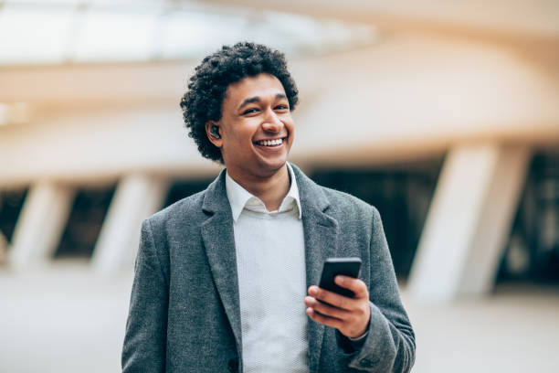 istock Portrait of modern man with Wireless earbuds 1140684079