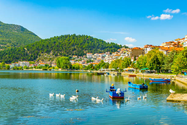 istock Waterfront of Kastoria, Greece 1140684181