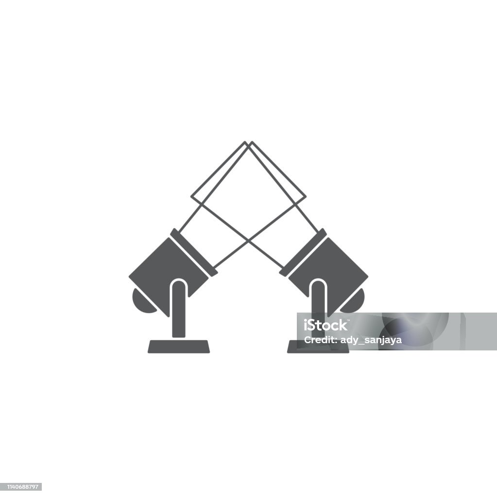 Biểu Tượng Vector Spotlight Phẳng Đơn Giản Hình Ảnh Ánh Sáng Phát ...