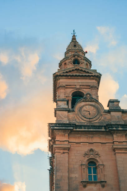 istock Maltese church architecture close up sunset 1140691018