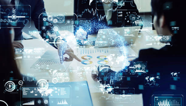 istock Business and technology concept. Smart office. 1140691118