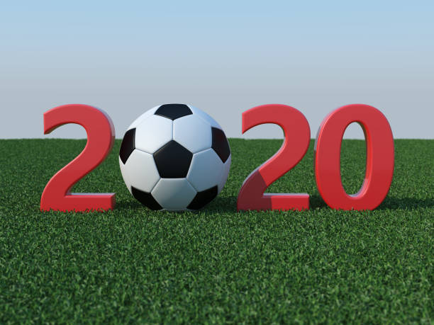 istock New Year 2020 Creative Design Concept with Football 1140698642
