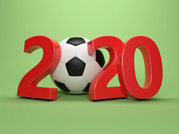 istock New Year 2020 Creative Design Concept with Football 1140698663