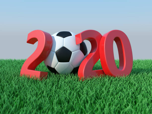 istock New Year 2020 Creative Design Concept with Football 1140698668