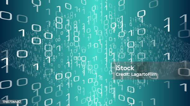 Binary Code Algorithm Machine Learning Digital Data Transfer Stock ...