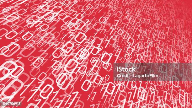 Cyber Security Algorithm Vector Binary Code Big Data Flow Stock ...