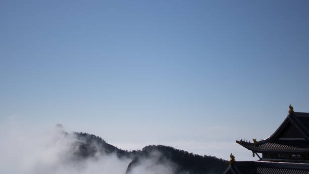 istock Chinese temples above the sky 1140707177