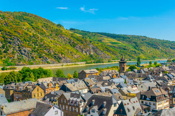 istock Aerial view of Oberwesel in Germany 1140708697