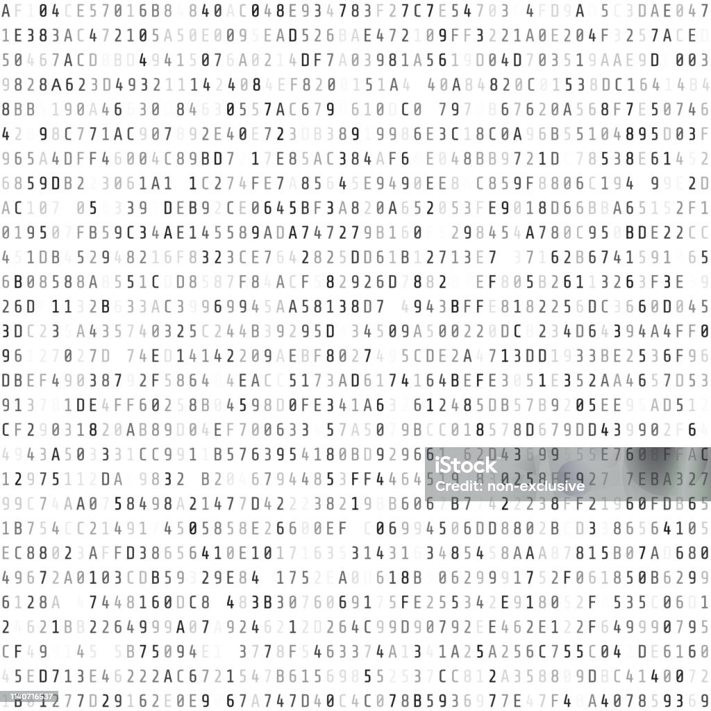 Random Hex Code Stream Abstract Digital Data Element Matrix Background ...