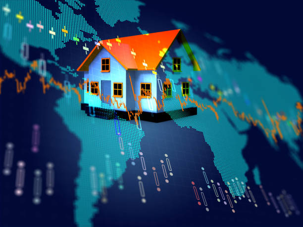 istock Industiral icons on blue world map 1140721703