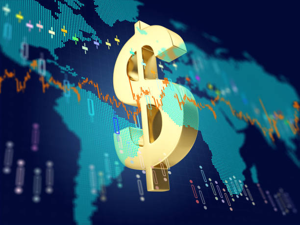 istock gold colored currency symbols on world map 1140722246