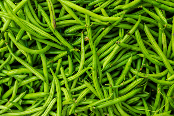 istock Green organic beans in marketplace 1140726381