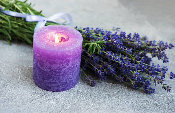 istock fresh lavender flowers and candle 1140727126
