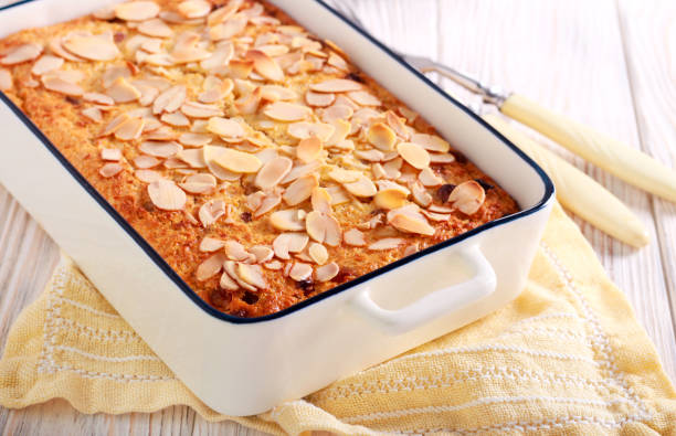 istock Baked oatmeal with almond topping 1140727192