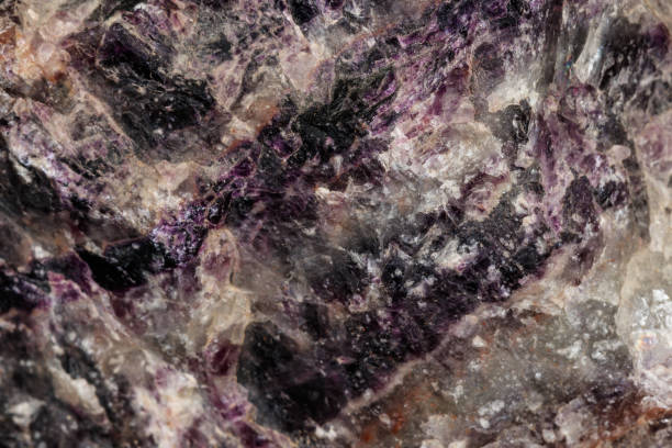 istock Macro stone mineral Fluorite on a black background 1140728746