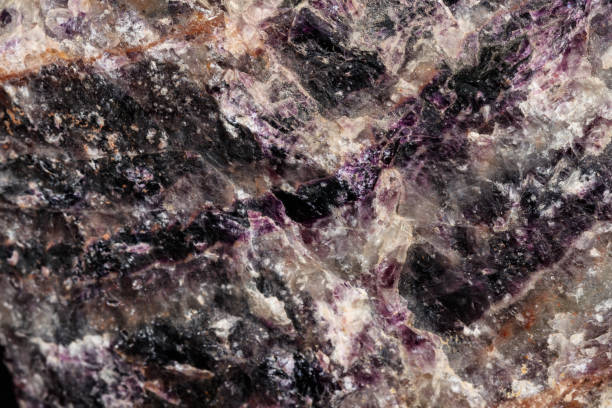 istock Macro stone mineral Fluorite on a black background 1140730014
