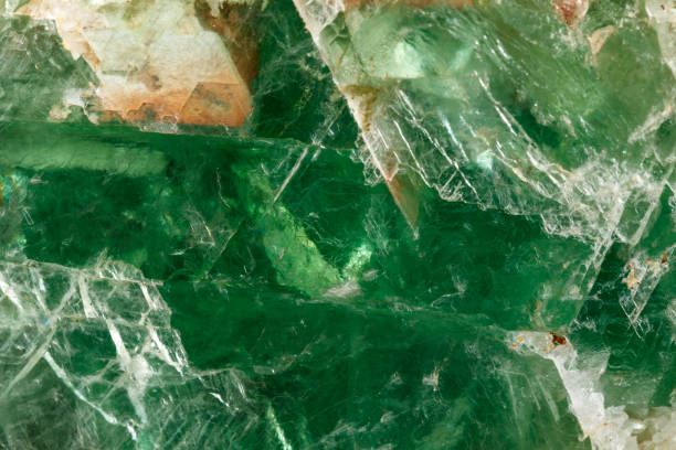 istock Macro stone mineral Fluorite on a black background 1140730311