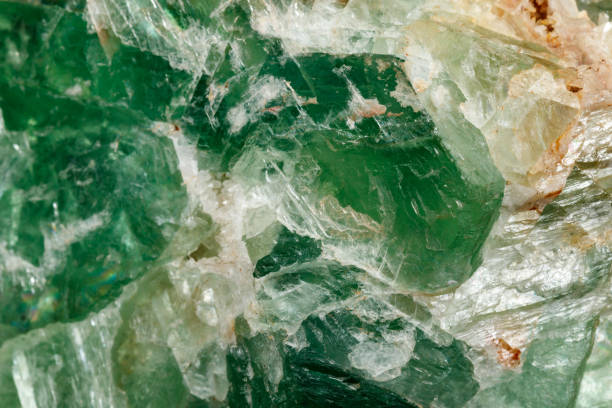 istock Macro stone mineral Fluorite on a black background 1140730351