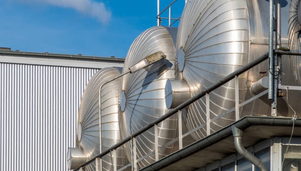 istock Low Angle View Of Industrial Building 1140734208